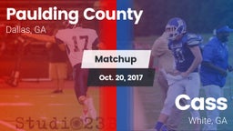 Matchup: Paulding County vs. Cass  2017