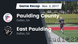 Recap: Paulding County  vs. East Paulding  2017
