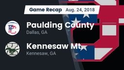 Recap: Paulding County  vs. Kennesaw Mt.  2018