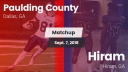 Matchup: Paulding County vs. Hiram  2018