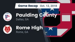Recap: Paulding County  vs. Rome High 2018