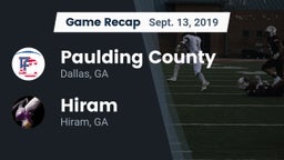 Recap: Paulding County  vs. Hiram  2019