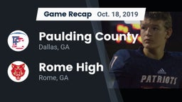 Recap: Paulding County  vs. Rome High 2019