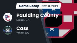 Recap: Paulding County  vs. Cass  2019