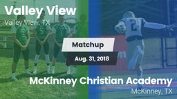 Matchup: Valley View High vs. McKinney Christian Academy 2018