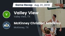 Recap: Valley View  vs. McKinney Christian Academy 2018