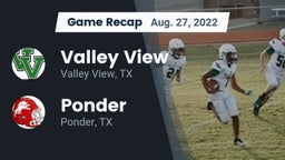 Recap: Valley View  vs. Ponder  2022