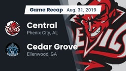 Recap: Central  vs. Cedar Grove  2019