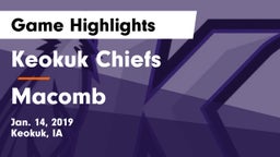 Keokuk Chiefs vs Macomb Game Highlights - Jan. 14, 2019
