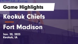 Keokuk Chiefs vs Fort Madison  Game Highlights - Jan. 20, 2023