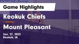 Keokuk Chiefs vs Mount Pleasant  Game Highlights - Jan. 27, 2023