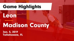 Leon  vs Madison County Game Highlights - Jan. 5, 2019
