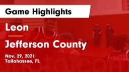 Leon  vs Jefferson County Game Highlights - Nov. 29, 2021
