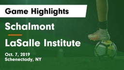 Schalmont  vs LaSalle Institute  Game Highlights - Oct. 7, 2019