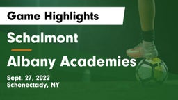 Schalmont  vs Albany Academies Game Highlights - Sept. 27, 2022