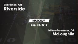 Matchup: Riverside High Schoo vs. McLoughlin  2016