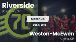 Matchup: Riverside High Schoo vs. Weston-McEwen  2018
