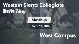 Matchup: Western Sierra Colle vs. West Campus 2016
