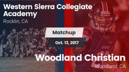 Matchup: Western Sierra Colle vs. Woodland Christian  2017