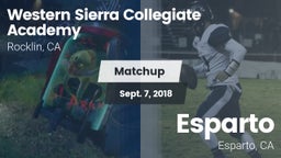 Matchup: Western Sierra Colle vs. Esparto  2018