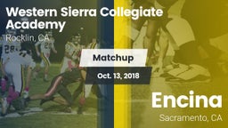 Matchup: Western Sierra Colle vs. Encina  2018