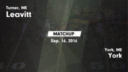 Matchup: Leavitt  vs. York  2016