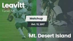 Matchup: Leavitt  vs. Mt. Desert Island  2017