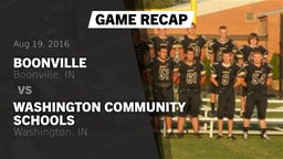 Recap: Boonville  vs. Washington Community Schools 2016