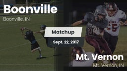 Matchup: Boonville High vs. Mt. Vernon  2017