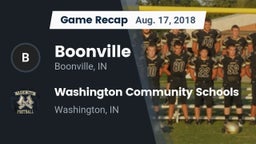 Recap: Boonville  vs. Washington Community Schools 2018