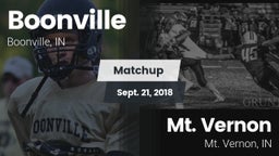 Matchup: Boonville High vs. Mt. Vernon  2018