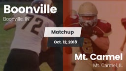 Matchup: Boonville High vs. Mt. Carmel  2018