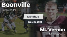 Matchup: Boonville High vs. Mt. Vernon  2020