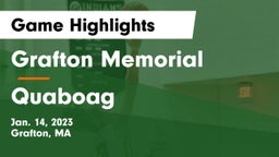 Grafton Memorial  vs Quaboag Game Highlights - Jan. 14, 2023