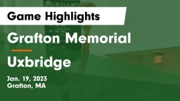 Grafton Memorial  vs Uxbridge  Game Highlights - Jan. 19, 2023