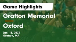 Grafton Memorial  vs Oxford  Game Highlights - Jan. 13, 2023