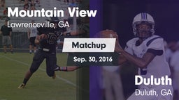 Matchup: Mountain View High vs. Duluth  2016