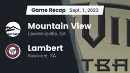 Recap: Mountain View  vs. Lambert  2023