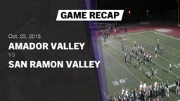 Recap: Amador Valley  vs. San Ramon Valley  2015