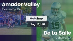 Matchup: Amador Valley High vs. De La Salle  2017