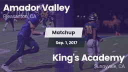 Matchup: Amador Valley High vs. King's Academy  2017