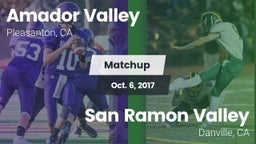 Matchup: Amador Valley High vs. San Ramon Valley  2017