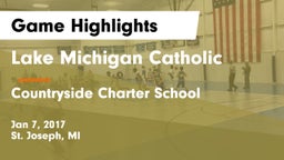 Lake Michigan Catholic  vs Countryside Charter School Game Highlights - Jan 7, 2017
