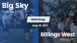 Matchup: Big Sky  vs. Billings West  2017