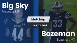 Matchup: Big Sky  vs. Bozeman  2017