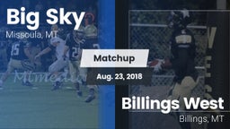 Matchup: Big Sky  vs. Billings West  2018