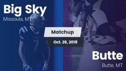 Matchup: Big Sky  vs. Butte  2018