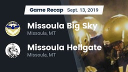 Recap: Missoula Big Sky  vs. Missoula Hellgate  2019