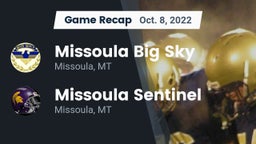 Recap: Missoula Big Sky  vs. Missoula Sentinel  2022