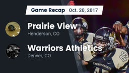 Recap: Prairie View  vs. Warriors Athletics 2017